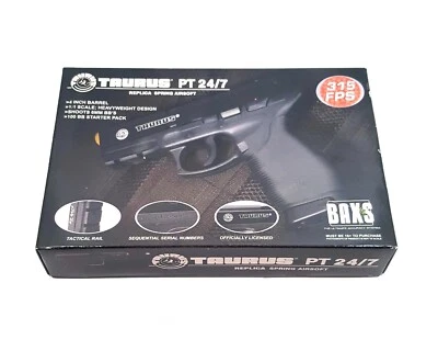 Airsoft de resorte de metal con licencia Taurus PT 24/7 315 fps con BB de 6 mm escala 1:1 Foto 1 de 3