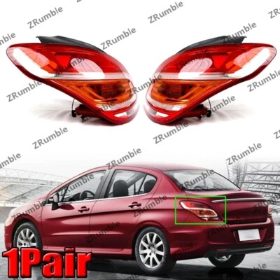 1 Par Para Peugeot 308 2011-2014 Luz Trasera Señal Inversa Lámpara Carcasa Foto 1 de 4