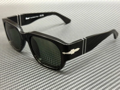 PERSOL PO3380S 95 31 Black Green Men's 52 mm Sunglasses - Image 1 of 4