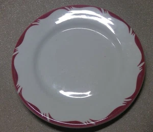 Plato de pan de onda roja Caribe China Puerto Rico Restaurant Ware 7" de colección - Imagen 1 de 3