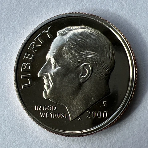 GEM PROOF 2000-S Roosevelt Dime San Francisco DEEP CAMEO 10c- Save on Multiple! Cover