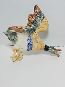 Flying Duck Small Wall Pocket Planter Plaque Made In Japan - Picture 1 of 6
