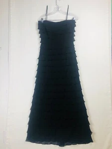 Tadashi Womens Shoji Black Evening Gown Cocktail Dress Size 8P Full Length - Picture 1 of 8
