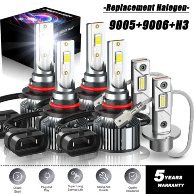 FIT Nissan 300ZX 1990-1996 bombilla de faro haz alto + luz antiniebla blanca 6 piezas Foto 1 de 4