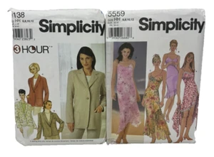 Lote de 2 patrones de costura Simplicity, talla HH (5559 - 9138) sin cortar - Imagen 1 de 7