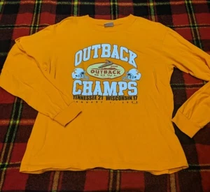 T-shirt arancione University Tennessee Vols taglia L Outback Bowl 2008 - Foto 1 di 5