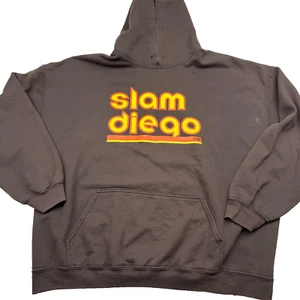 San Diego Padres Hoodie Men's 2XL Brown Slam Diego Baseball Team Lined Pullover - Picture 1 of 10