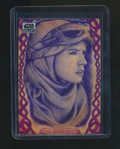 REY THE SCAVENGER TOPPS STAR WARS GALAXY REFRACTOR PARALLEL 