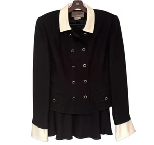 Rickie Freeman For Teri Jon Black “Pretty Woman” Size 8 Skirt Suit Blazer - Picture 1 of 12