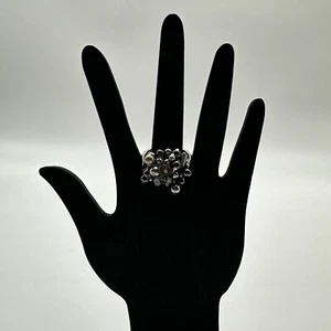 Ring For Women Black  Ring Plastic Size 7-Used….34 - Picture 1 of 20