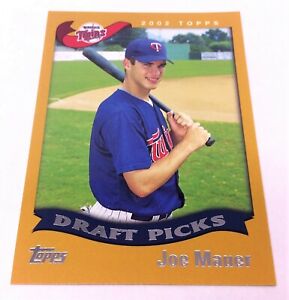 2002 Topps Draft Picks Joe Mauer CMT109 Baseball Card Ungraded 