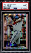 1996 Topps Chrome #31 Joe Carter Refractor PSA 8 POP 3 Blue Jays *Iconic Set*