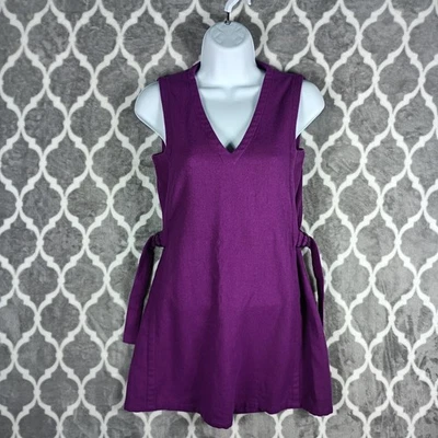 Vestido feminino Kate Spade sábado extra pequeno roxo mistura de lã sem mangas - Imagem 1 de 4