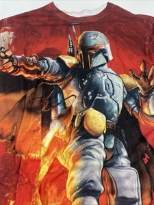 Star Wars Boba Fett T-Shirt All Double-Sided Print Size Medium Lucas Films - Picture 1 of 10