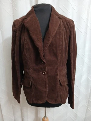 Villager Vintage Corduroy Brown Blazer Unlned Jacket plus Sz 16 Academia pockets - Image 1 of 4