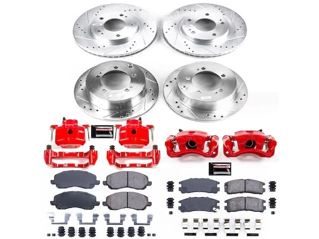 Front and Rear Brake Pad and Rotor Kit For 2001-2002 Chrysler Sebring NJ725XR - Image 1 of 1