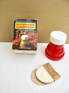 BEL Burger press with instructions and wax papers Cook them from scratch Vintage - Picture 1 of 1