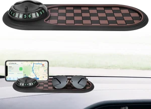 Multifunction Car Anti-Slip Mat with 360° Rotating Auto Phone Holder, Universal - Picture 1 of 12