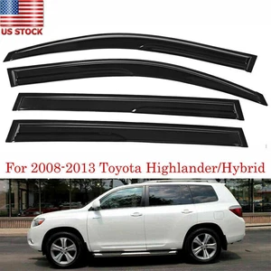 Fits 2008-2013 2012 Toyota Highlander Window Visor Rain Guard Shade Door Weather - Picture 1 of 5