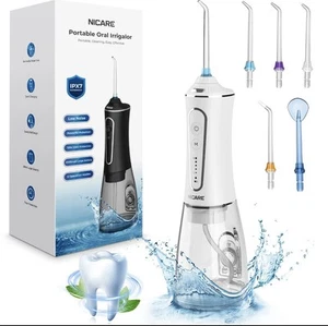 Cordless Rechargeable Water Dental Flosser Oral Irrigator with 5 Modes & 5 Tips - Picture 1 of 8