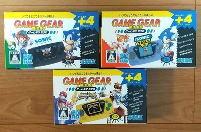 NEW Sega Game Gear Micro Mini 3 sets Black Blue Yellow Games Preloaded JPN - Image 1 of 3