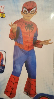 Marvel Spidey Spiderman Amazing Friends Padded Muscle Costume 3T-4T Jazwares New - Image 1 of 2