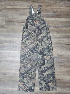 Carhartt Boys Bib Overall Mossy Oak Bottomland Camo Size 12 Double Knee Hunting - Picture 1 of 7