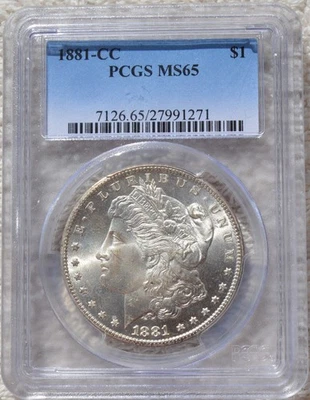 1881-CC Morgan Silver Dollar PCGS MS65 - Image 1 of 4