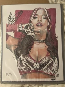 FIRMADO Mina Shirakawa Impresión Artística Limitada Rob Schamberger AEW All Elite Wrestling - Imagen 1 de 1