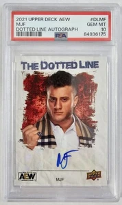 2021 Upper Deck AEW Dotted Line MJF Autograph DL-MJF ( RC ) PSA 10 - Picture 1 of 2