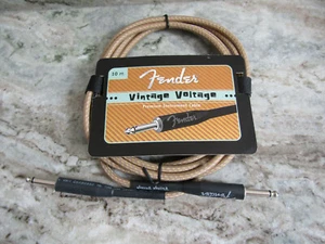 CABLE/CABLE DE GUITARRA FENDER VINTAGE MARRÓN VOLTAJE/WHEET TWEED - 10' PIES - Imagen 1 de 4