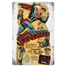 Superman Retro Comic Book Movie Metal Poster Tin Sign 20x30cm Collectable Plate