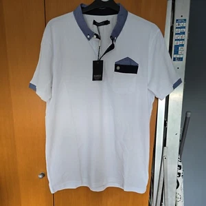 Voi Jeans Mens Navy Short Sleeve Polo T Shirt With Logo 100% Cotton Size XL - Picture 1 of 3