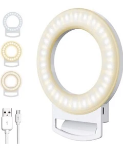 Portable Clip-On Selfie Ring Light,54 Mini LED with 3 Adjustable Brightness Mode - Picture 1 of 6