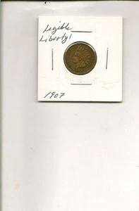 Moneta penny testa di indiano 1907! - Foto 1 di 2