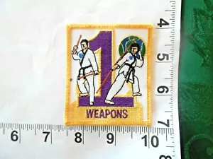 Martial Arts Patch "WEAPONS" vintage sew on patch with FREE shipping - Picture 1 of 1