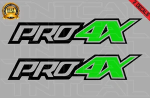 PRO-4X Decal Set Fits: Nissan Titan Truck Bedside Vinyl Sticker Black/Lime Green - Picture 1 of 1