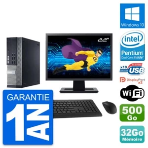 PC DELL 9020 SFF Bildschirm 22 " Pentium G3220 RAM 32Go Scheibe 500Go Windows 10 - Bild 1 von 7