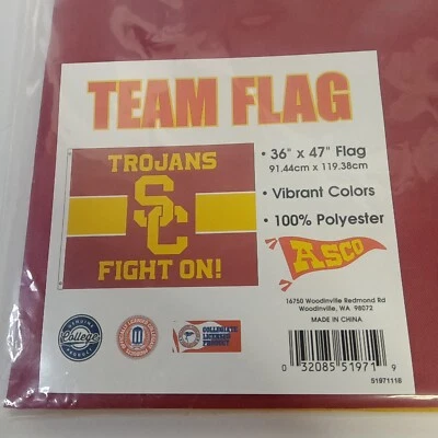 New Large USC Trojans Fight On University Of Southern California Flag 36" By 47" - Image 1 of 4