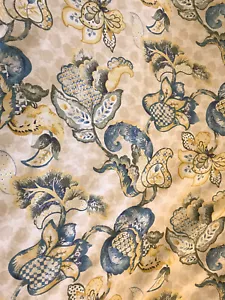 Cotterstock Stoff "Tewkesbury" Sea Blue & Buttercup Floral 128 cm x 1/2 Meter NEU - Bild 1 von 5