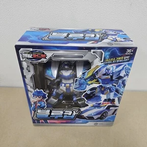 Metalcardbot Blue Cop Police Car Transformer Robot Action Figure Toy - Picture 1 of 7