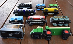 Lot x 10 Thomas & Friends Wooden Trains & Tenders - TOBY PORTER MIGHTY MAC Rail - Picture 1 of 3