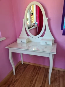 Ikea HEMNES Frisiertisch mit Spiegel, weiß, 100x50 cm - Bild 1 von 4