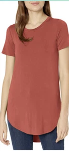 Vestido camiseta Daily Ritual para mujer rojo ladrillo jersey ajuste estándar espalda ballet xs - Imagen 1 de 9