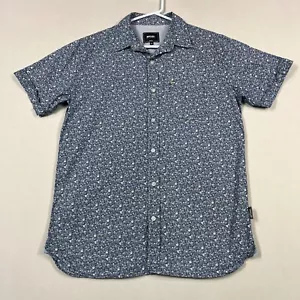 Rip Curl Button Up Blue Floral Slim Fit Casual Cotton Party Shirt Mens Medium M - Picture 1 of 10