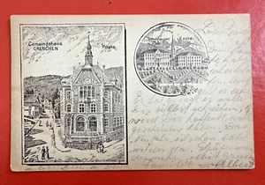 1902 Antique Postcard~ GEMEINDEHAUS~ GRENCHEN SWITZERLAND ~Church & School - Picture 1 of 2