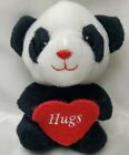 Panda Bear Valentine's Hugs Plush Stuffed Animal Toy Hamerbest 6" Tall Sitting 