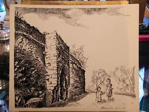 Metz Catcher Incense Seille André Simon 1926-2014 1946 Artist Lorraine Ink - Picture 1 of 2
