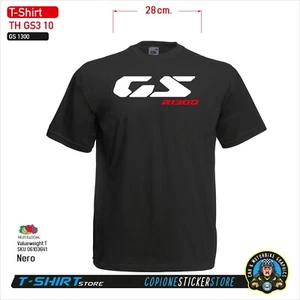T-SHIRT Maglietta Personalizzata BMW R 1300 GS moto style nera TH GS3 10 - Picture 1 of 2