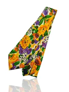 High Fashion Indian Head Silk Necktie, 56" X 3.75, Multicolor Floral. SB-6 - Picture 1 of 5